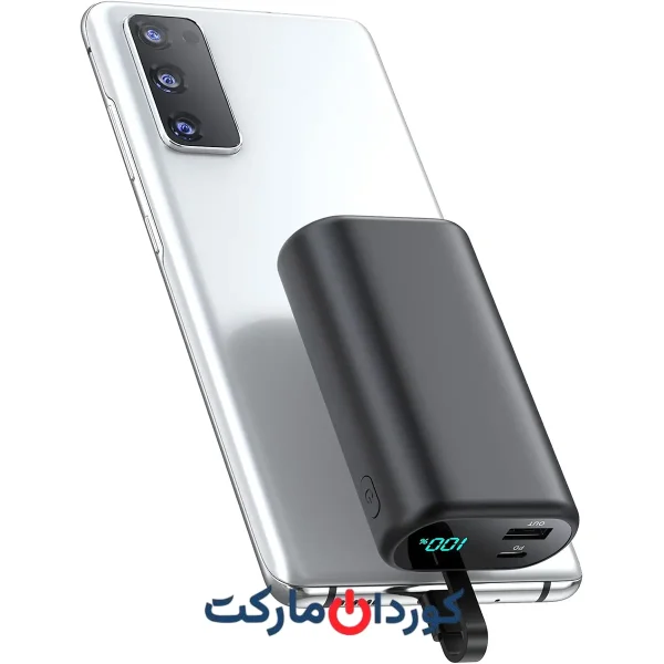 پاور بانک قابل حمل با ظرفیت ۱۰۸۰۰ میلی‌آمپر ساعت و کابل LIGHTNING داخلی (مدل HX90X1)