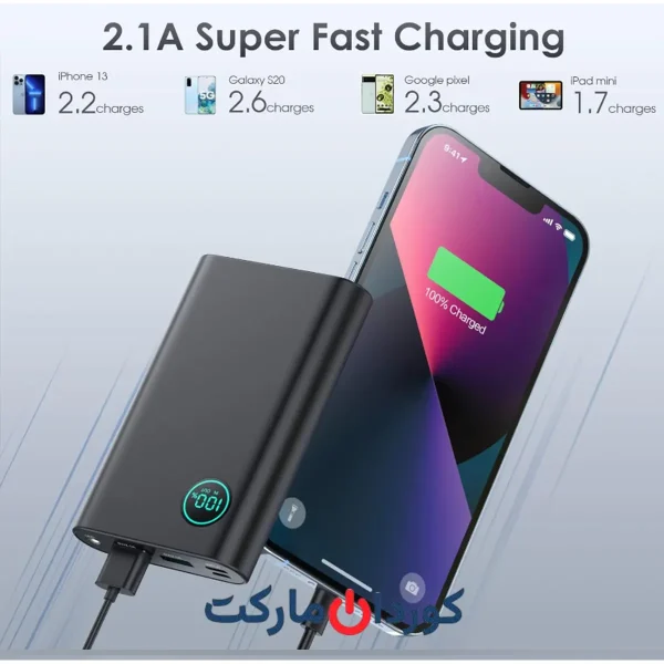 پاور بانک 10800 آمپر مدل HX80K5 استوک