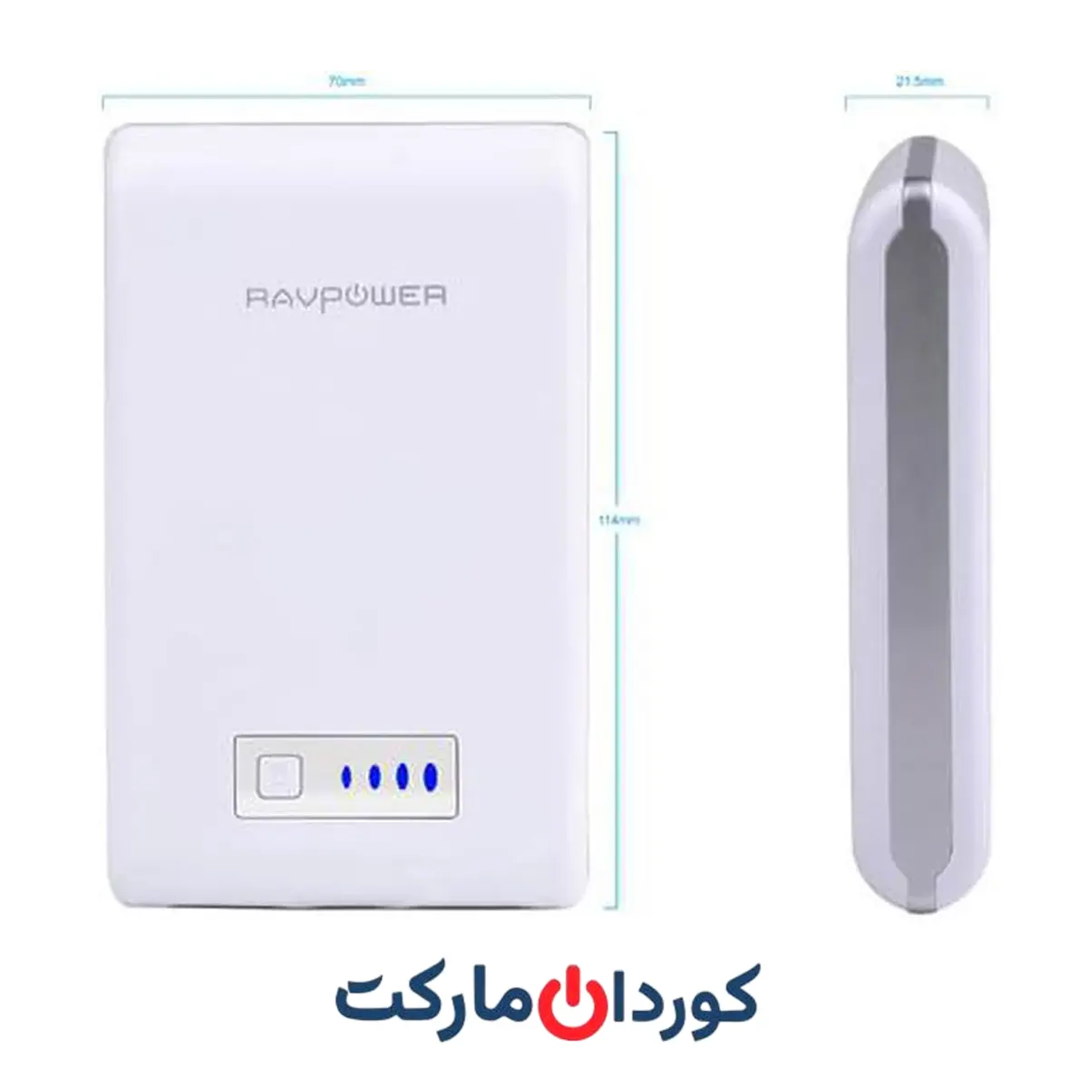 پاوربانک قابل حمل 10400میلی آمپر بر ساعت RAVPOWER مدل RP-PB07 استوک