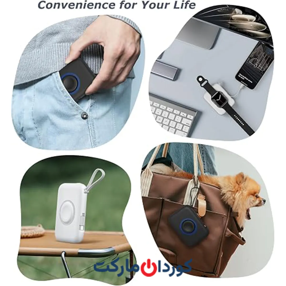 پاوربانک بیسیم مسافرتی 5000 میلیآمپر برای اپل واچ و آیفون استوک - Image 2