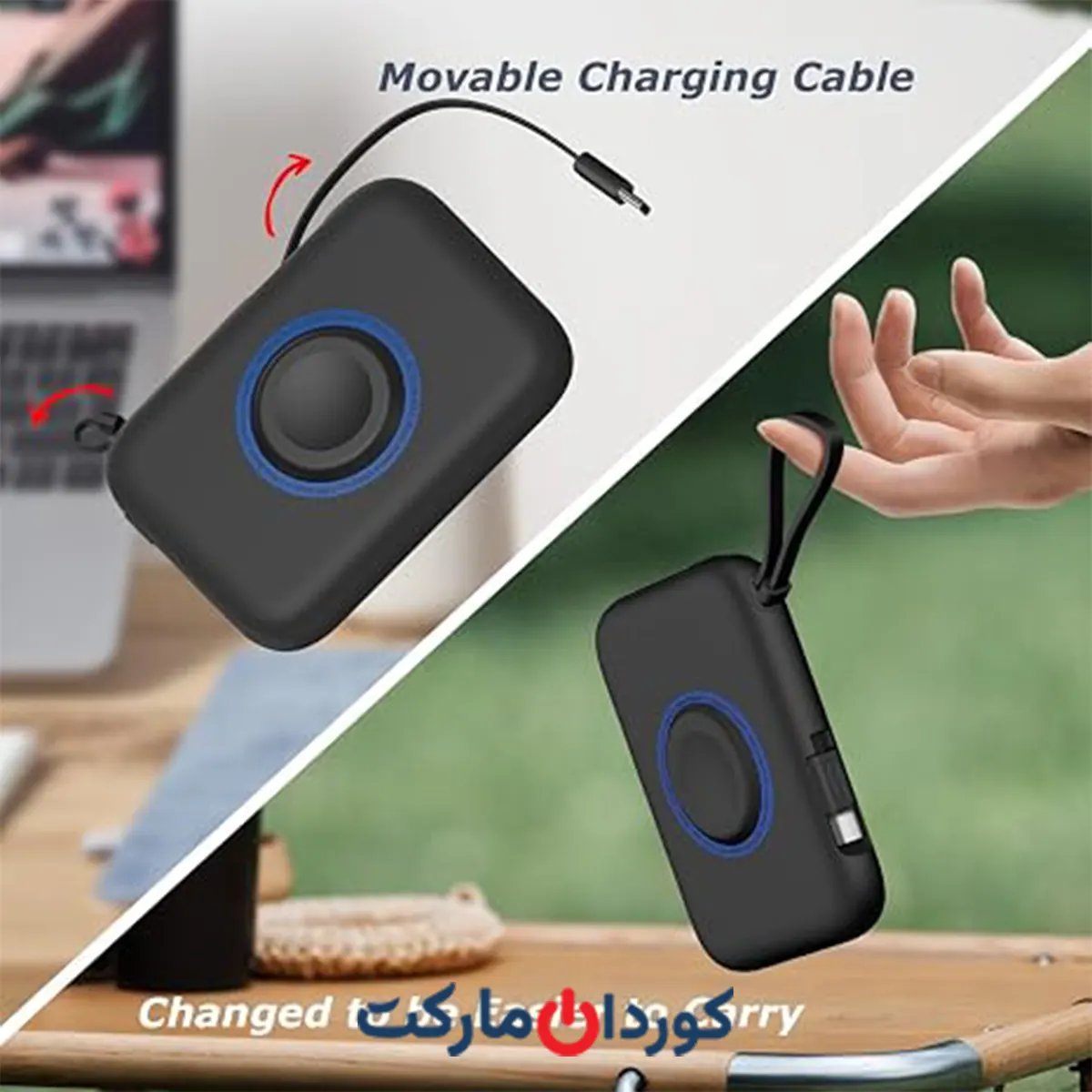 پاوربانک بیسیم مسافرتی 5000 میلیآمپر برای اپل واچ و آیفون استوک - Image 4
