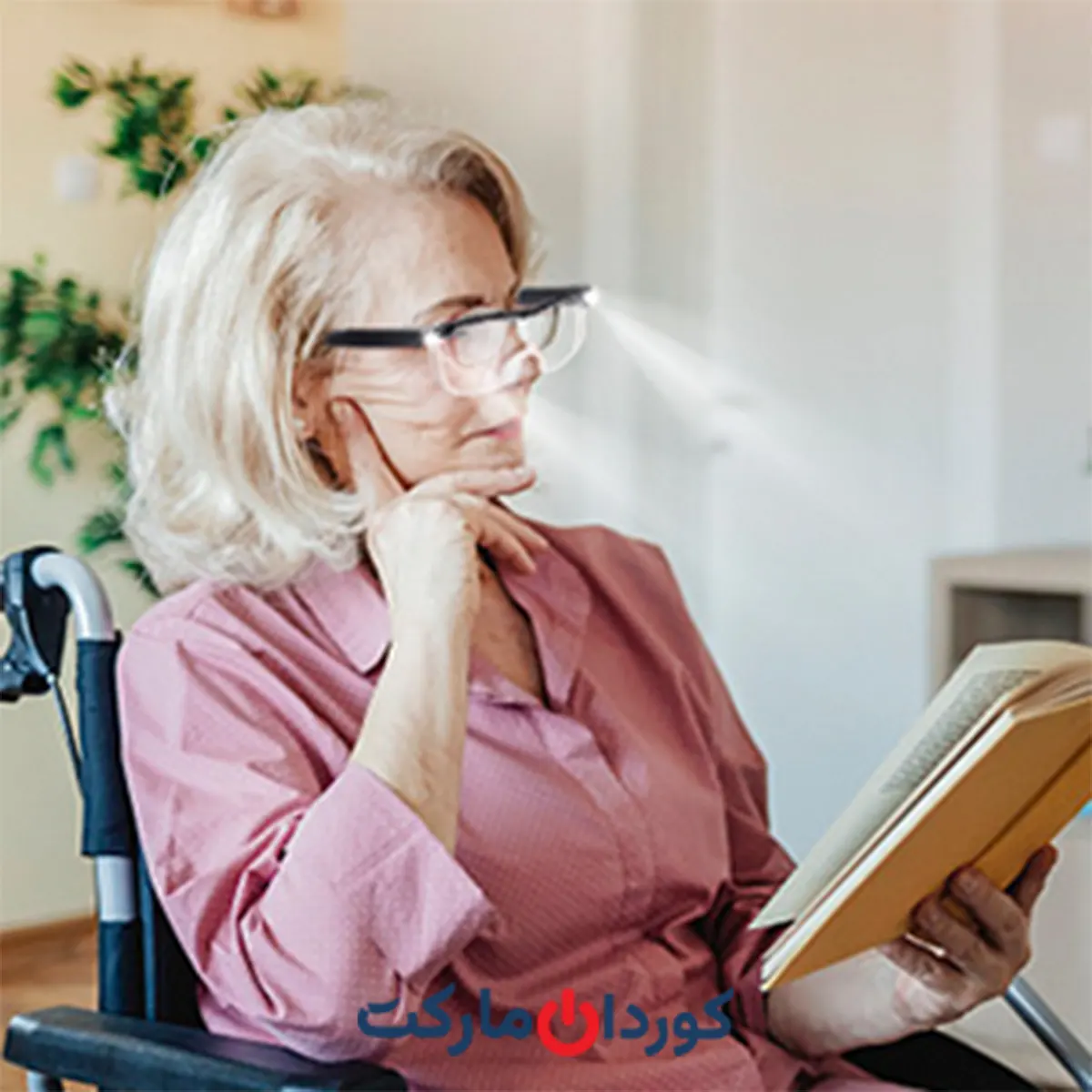 عینک مخصوص کار قابل شارژ ذره بینی دارای دو چراغ - Image 6