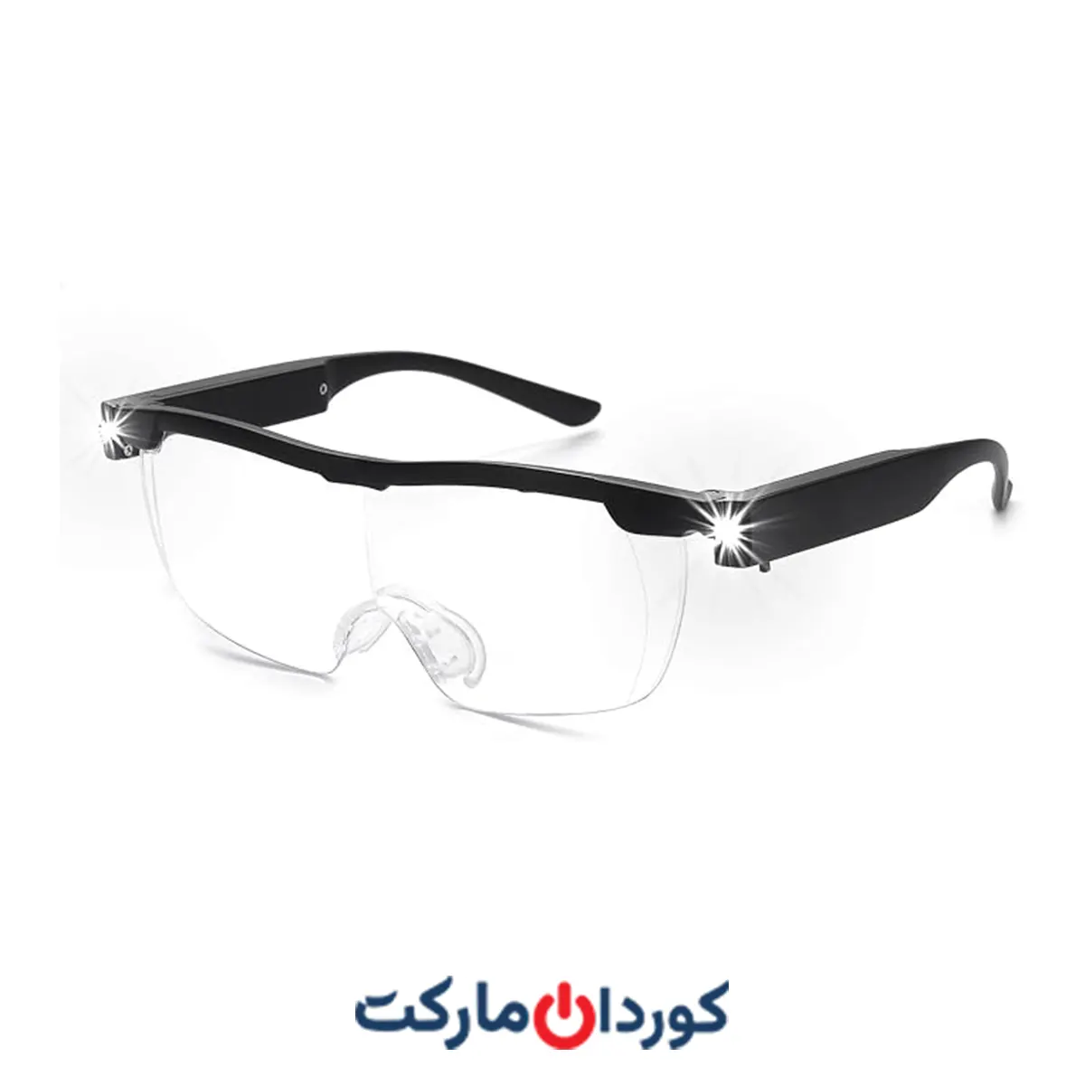 عینک مخصوص کار ذره بینی دارای دو چراغ