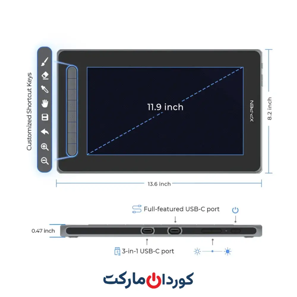قلم نوری و تبلت طراحی ایکس پی-پن XP-PEN مدل Artist 12 (1st Gen) - Image 3