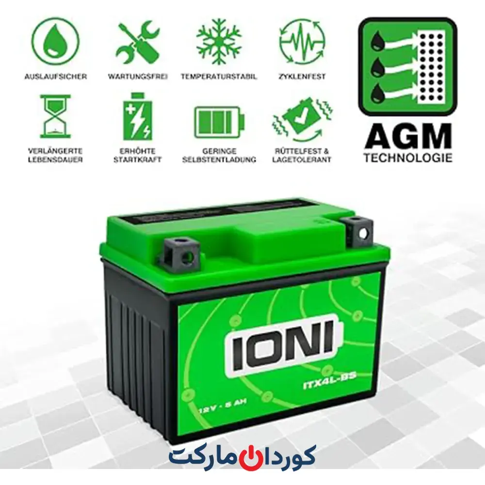 باتری IONI ITX4L-BS سازگار با باتری اسکوتر بدون درزگیر/نگهدارنده - Image 3