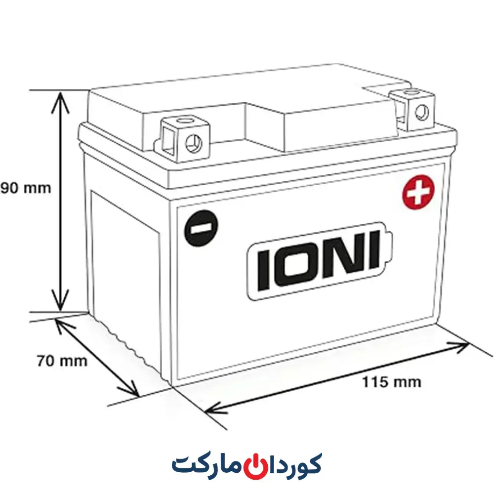 باتری IONI ITX4L-BS سازگار با باتری اسکوتر بدون درزگیر/نگهدارنده