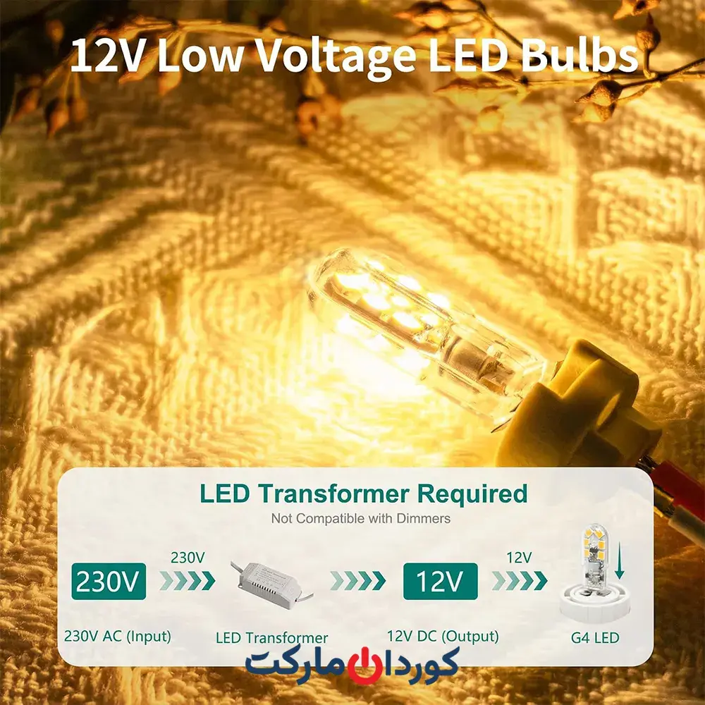 لامپ ال ای دی DiCUNO G4، 12 مدل g4-12smd-ww - Image 4