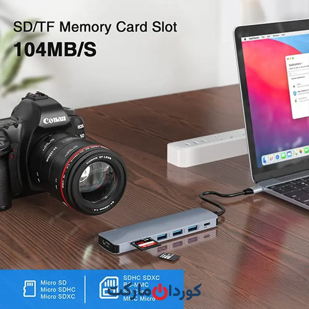 هاب 7 پورت USB-C مدل HB036