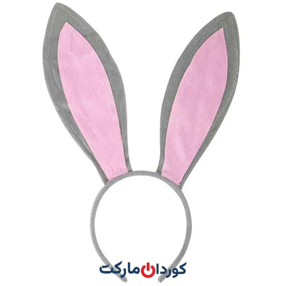 هدبند گوش خرگوشی خاکستری و سفید Funcredible