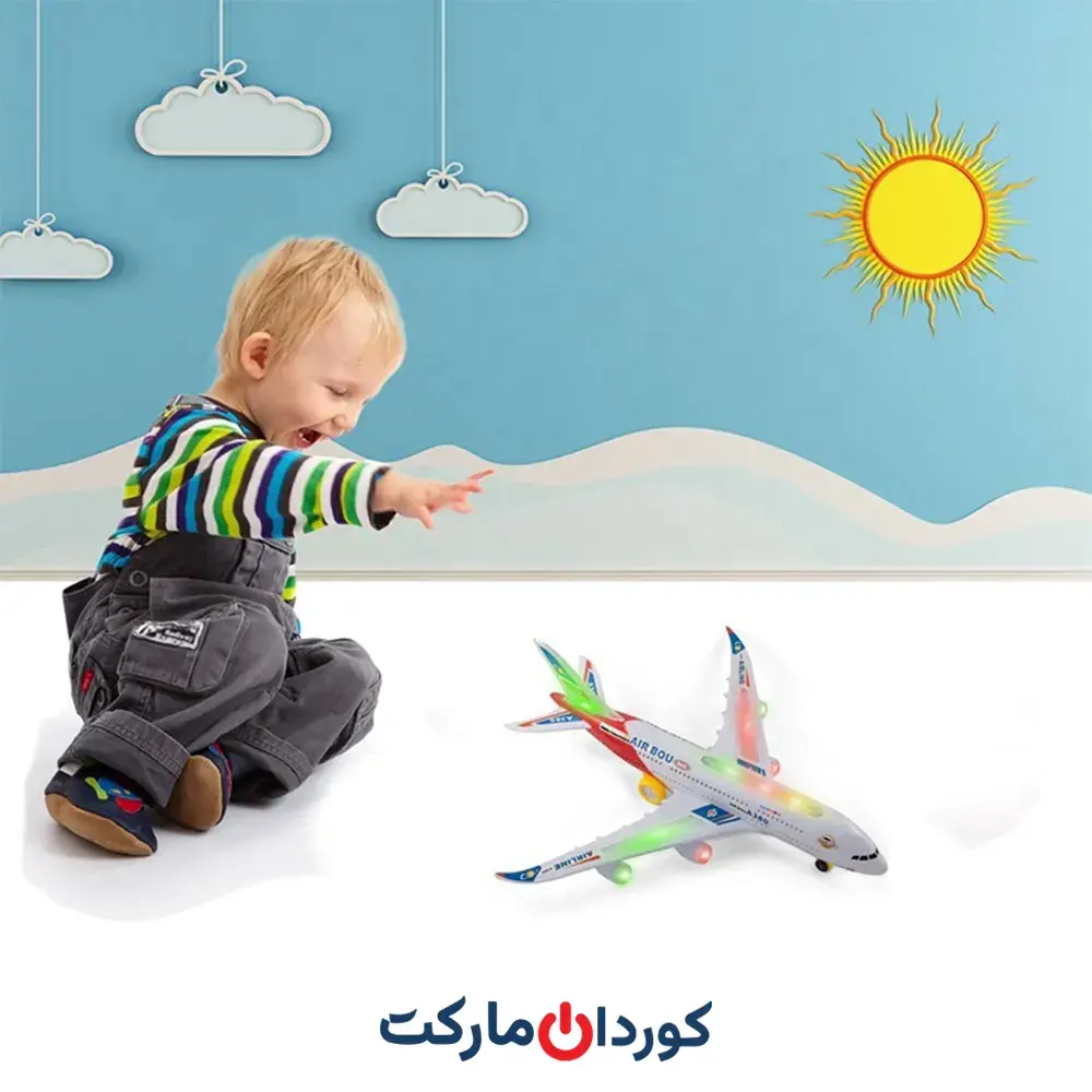 هواپیمای اسباببازی برقی با جلوه های حرکتی و صوتی مدل TR380