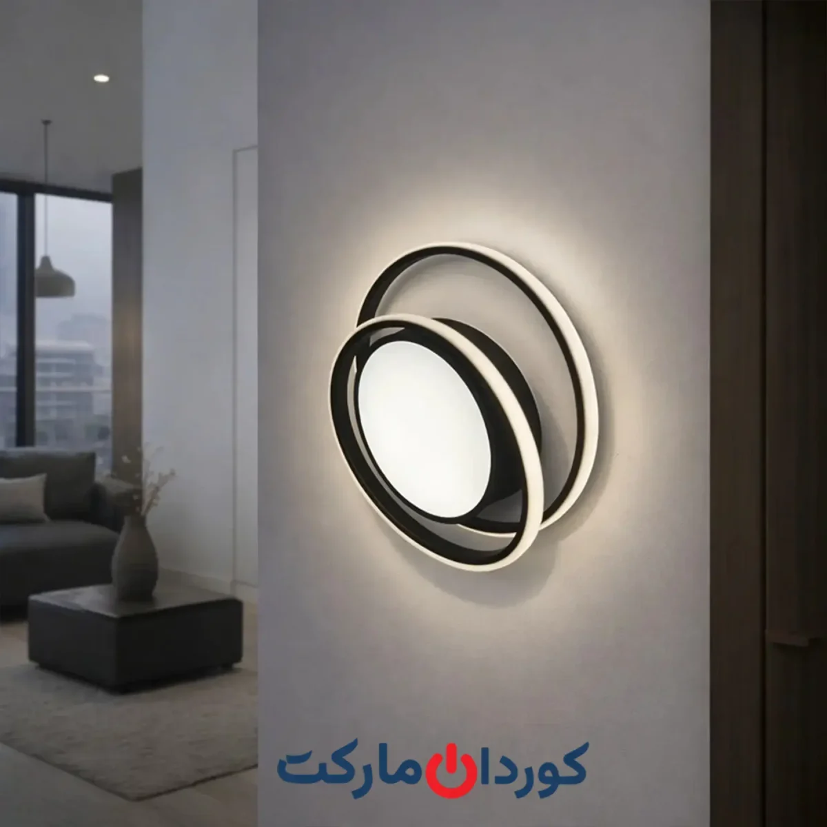 چراغ سقفی / لوستر ویستا LED IP20 مشکی