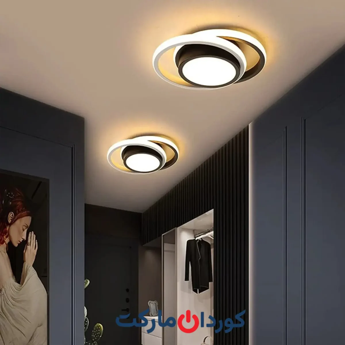 چراغ سقفی / لوستر ویستا LED IP20 مشکی - Image 3