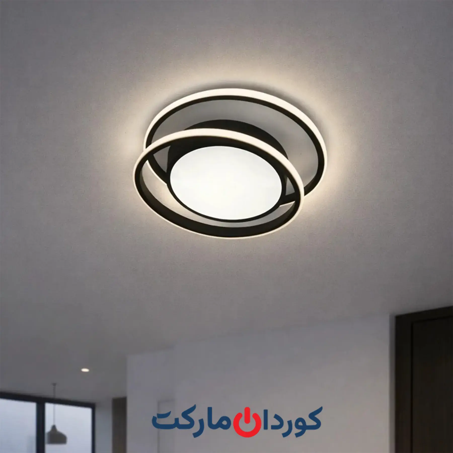چراغ سقفی / لوستر ویستا LED IP20 مشکی - Image 2