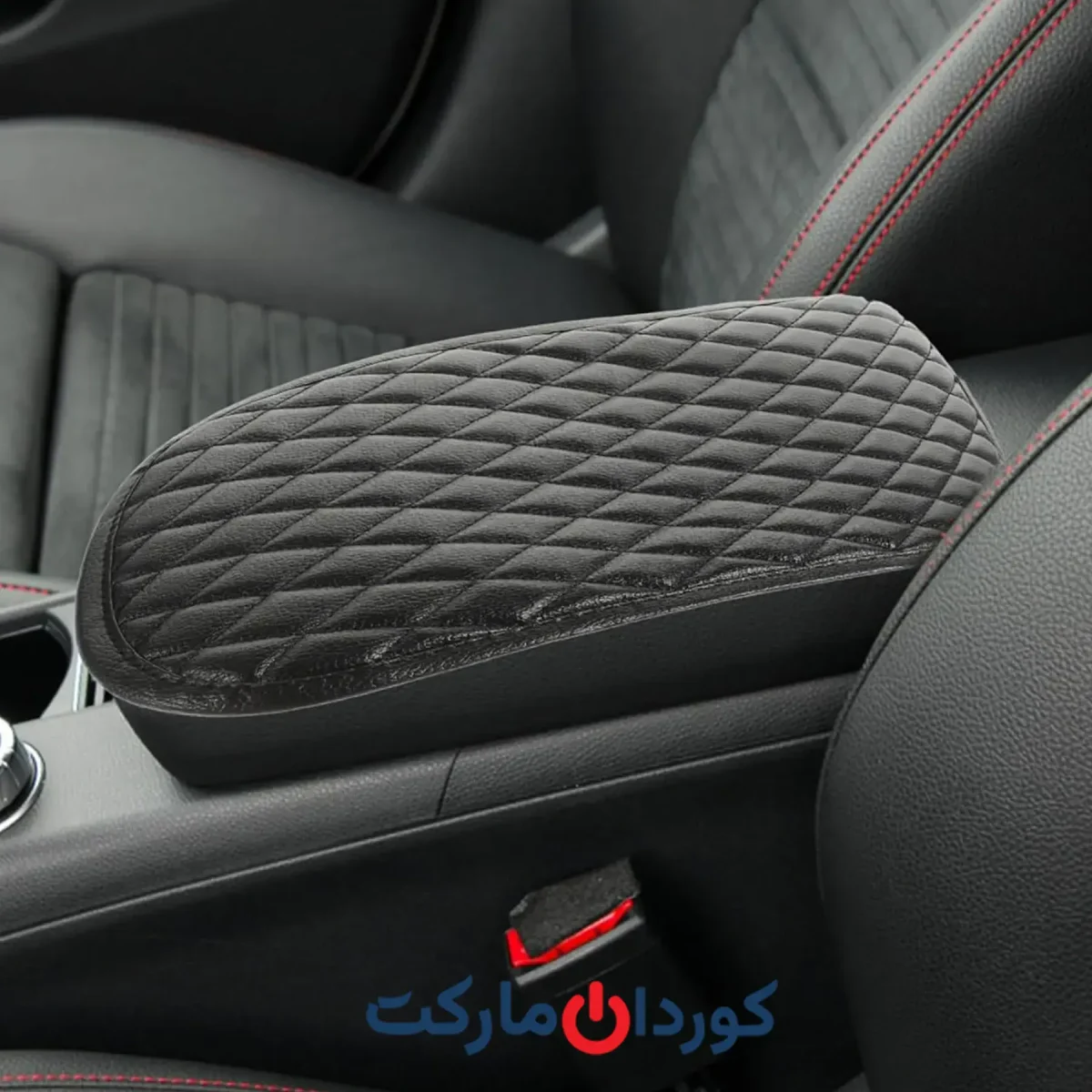 محافظ دسته صندلی خودرو یونیورسال مدل PU مشکی برای کنسول خودرو - Image 7