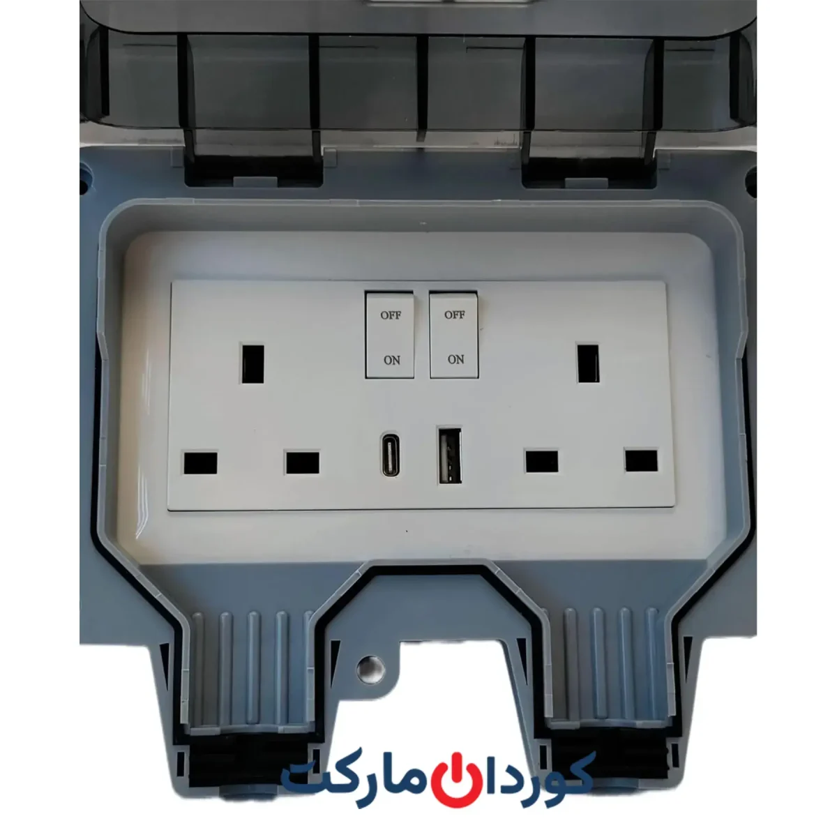 پریز برق دو شاخه ضد آب و گرد با پورت USB-A و USB-C - استاندارد IP66 - Image 5