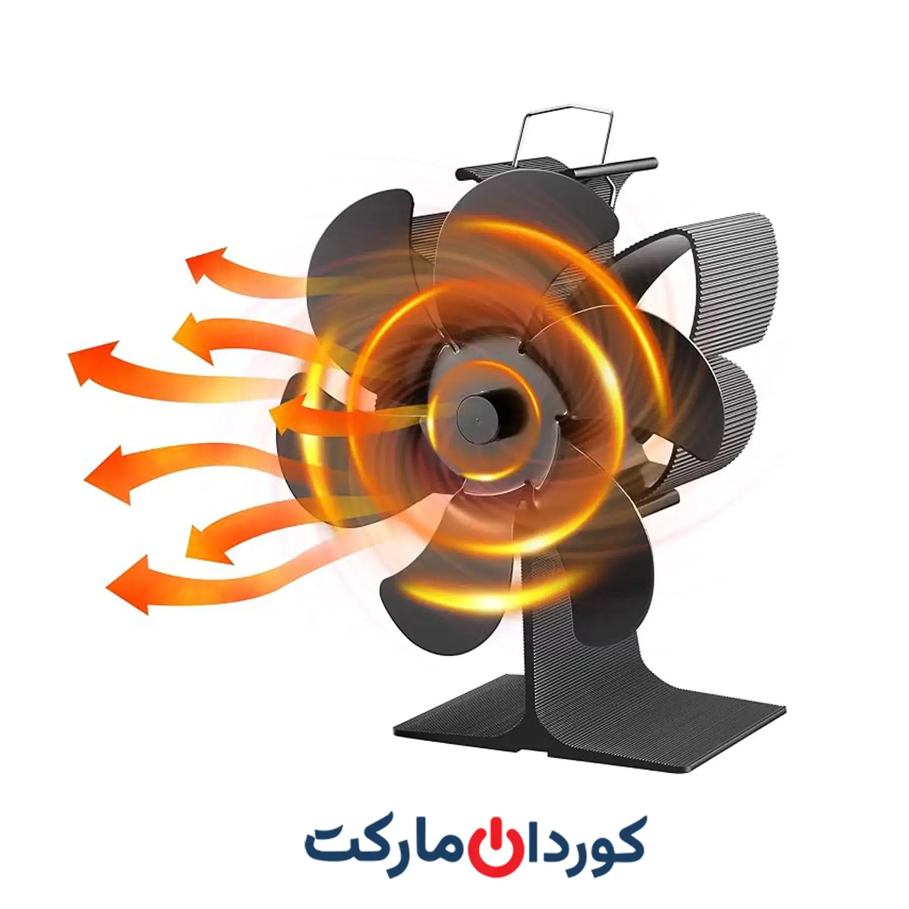 فن اجاق گاز هیزمی ۶ پره ارتقا یافته طرح پروانه
